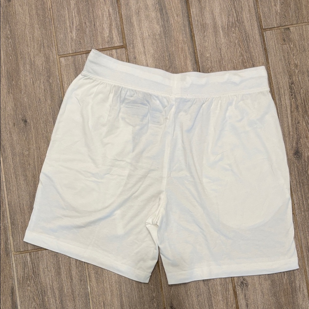 Polo by Ralph Lauren White Sleep Drawstring Shorts with Multicolor Crest - Picture 2 of 5